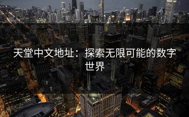 天堂中文地址：探索无限可能的数字世界
